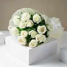 Elegant White Roses Bouquet